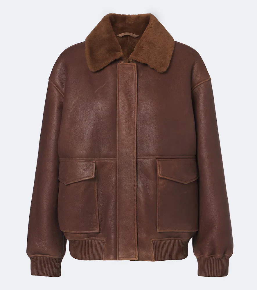 Riley Shearling-Trimmed Leather Jacket by Arma