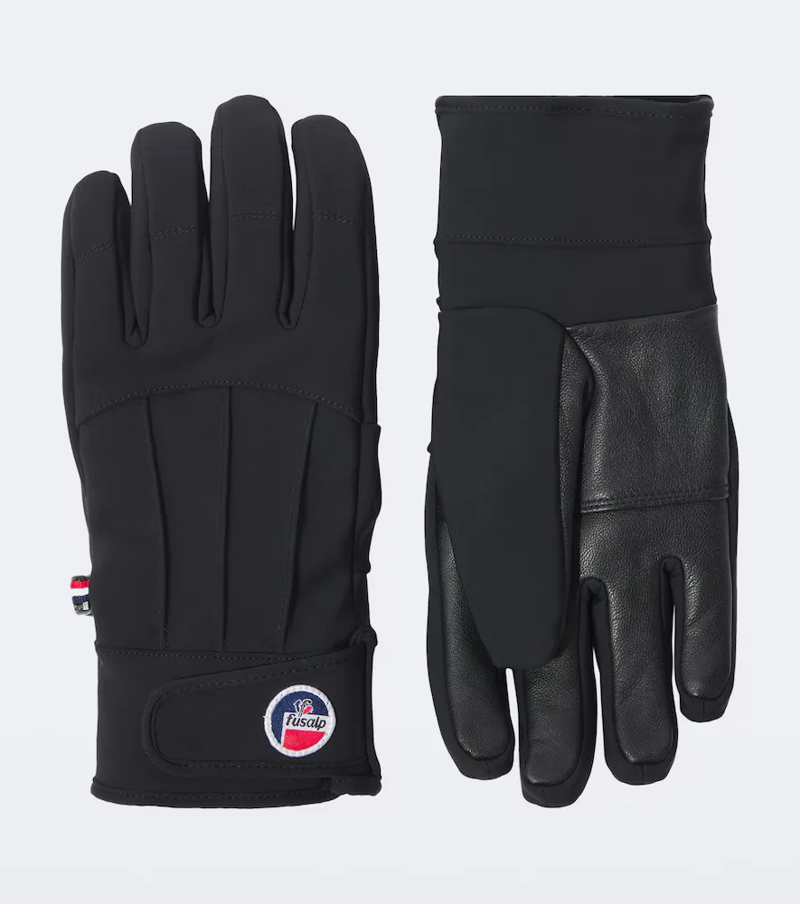 Glacier Leather-Trimmed Ski Gloves by Fusalp