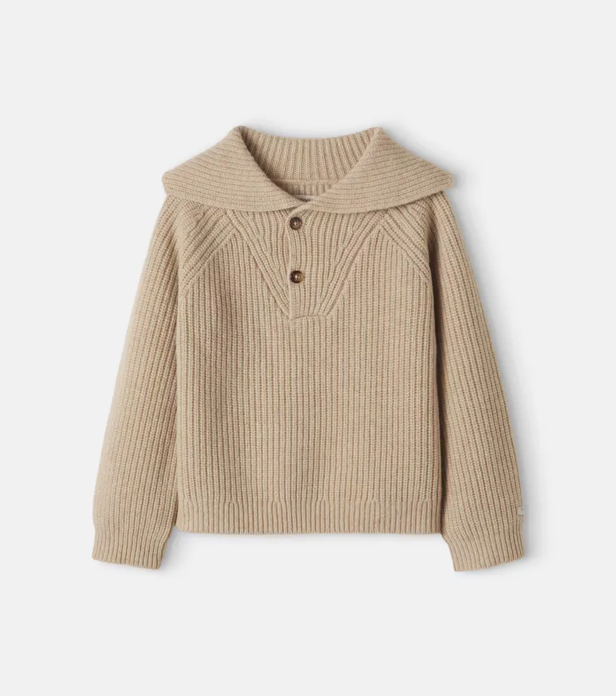 Faro Wool Polo Sweater by Donsje