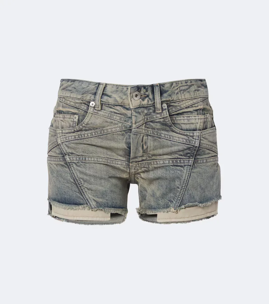 Drkshdw Lana Faded Denim Shorts by Rick Owens