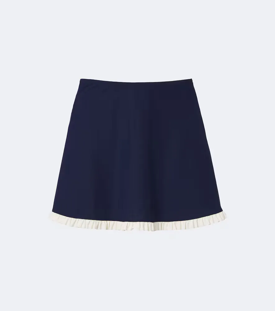 Ruffled Jersey Miniskirt by Karla Colletto