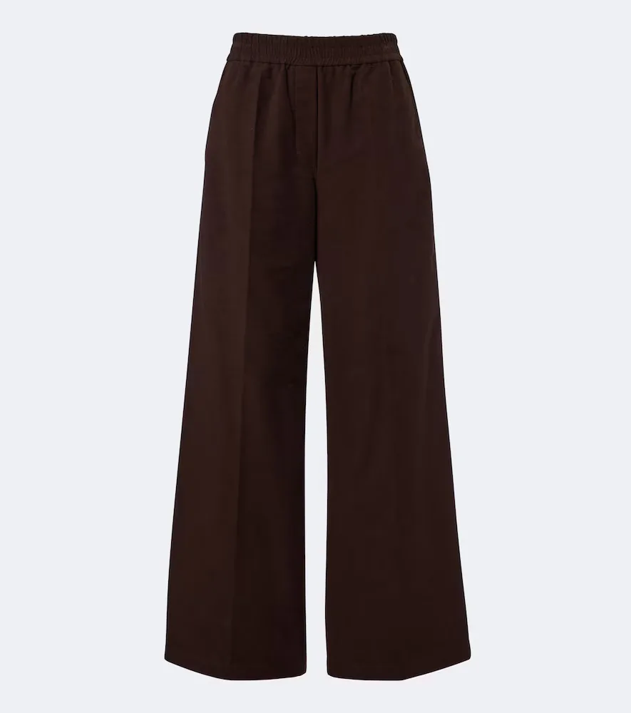 Cotton Wide-Leg Pants by Brunello Cucinelli