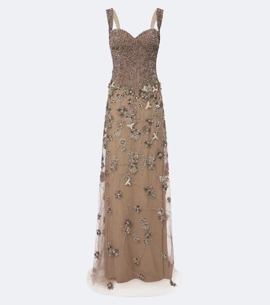 Embellished Tulle Gown by Georges Hobeika