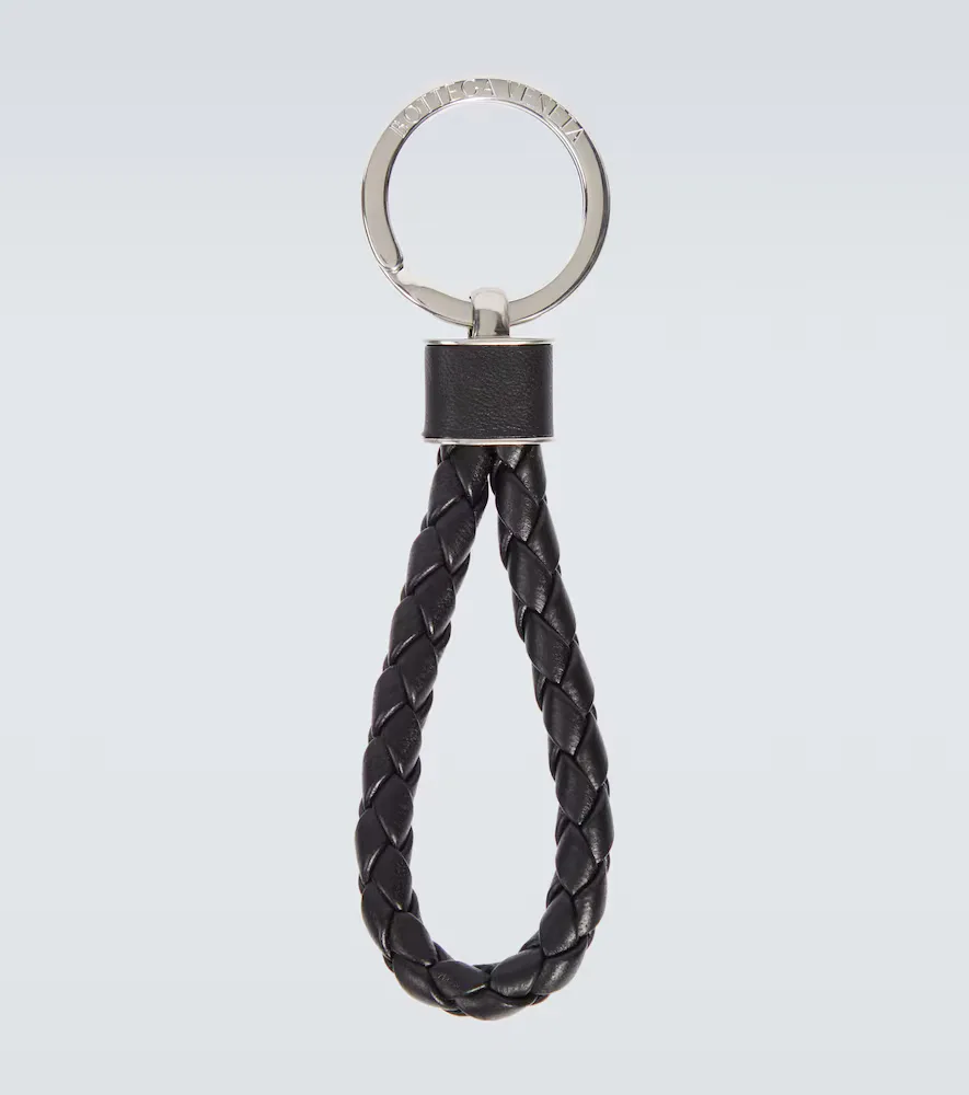 Leather Keychain by Bottega Veneta