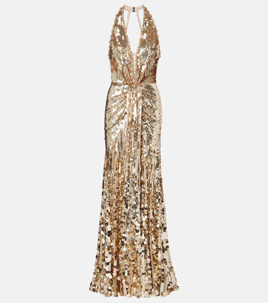 Mars Gathered Sequined Gown by Jenny Packham