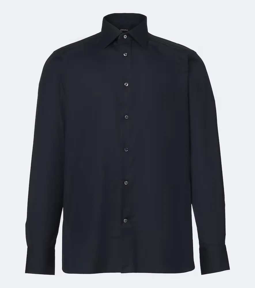 Cotton-Blend Poplin Shirt by Zegna