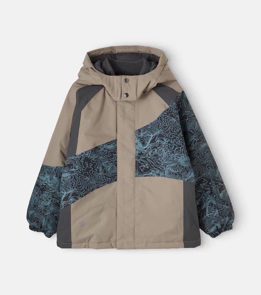 Sneen Hooded Printed Ski Jacket by Wheat