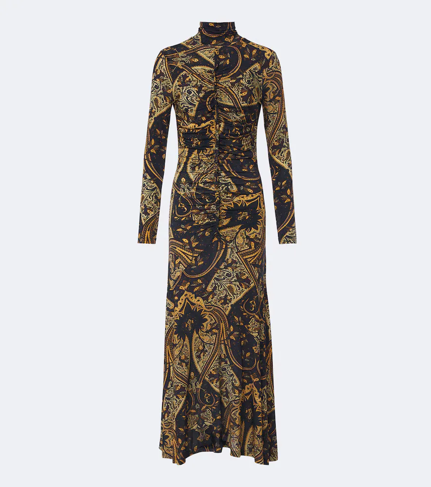 Ida Paisley Jersey Midi Dress by Ulla Johnson