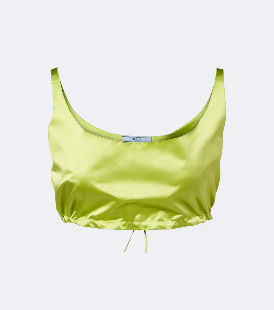 Silk Duchesse Crop Top by Prada