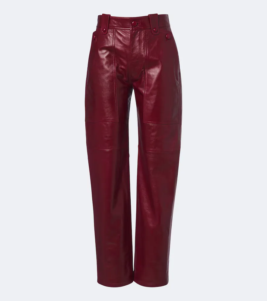 Valka Leather Straight Pants by Isabel Marant