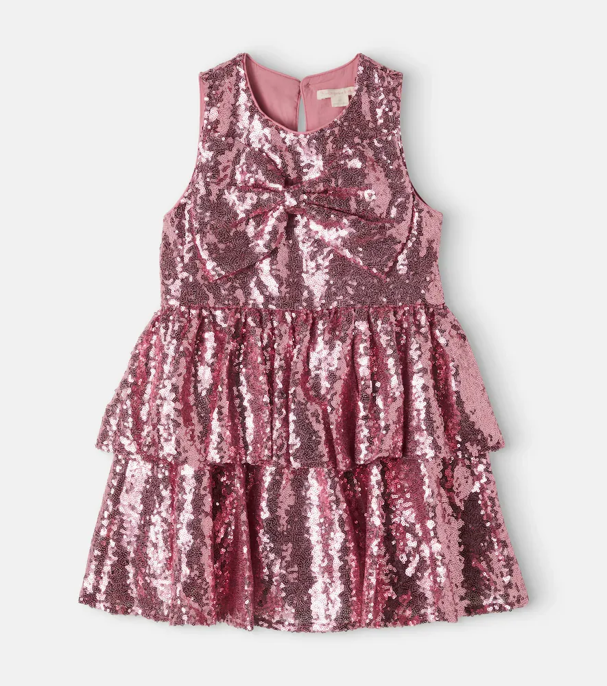 Tindra Bow-Detail Sequined Dress by Konges Slojd