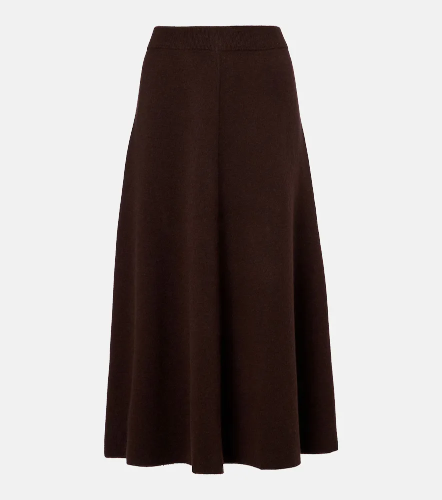 Wool and Cashmere Midi Skirt by Jardin Des Orangers