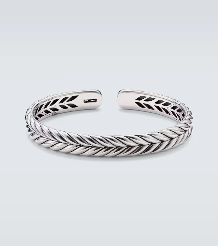 Chevron Sterling Silver Cuff Bracelet by David Yurman