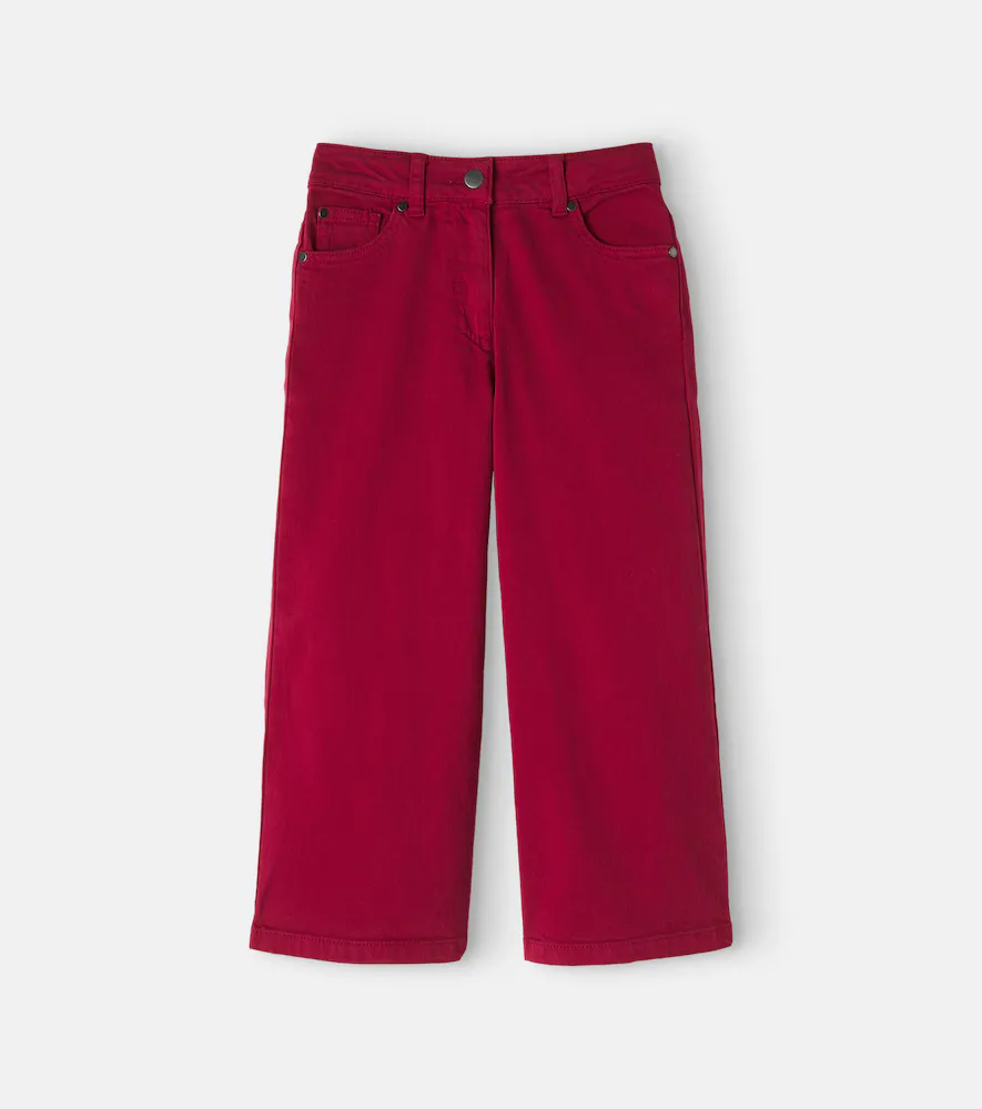 Patch-Appliqué Cotton Gabardine Pants by Stella McCartney