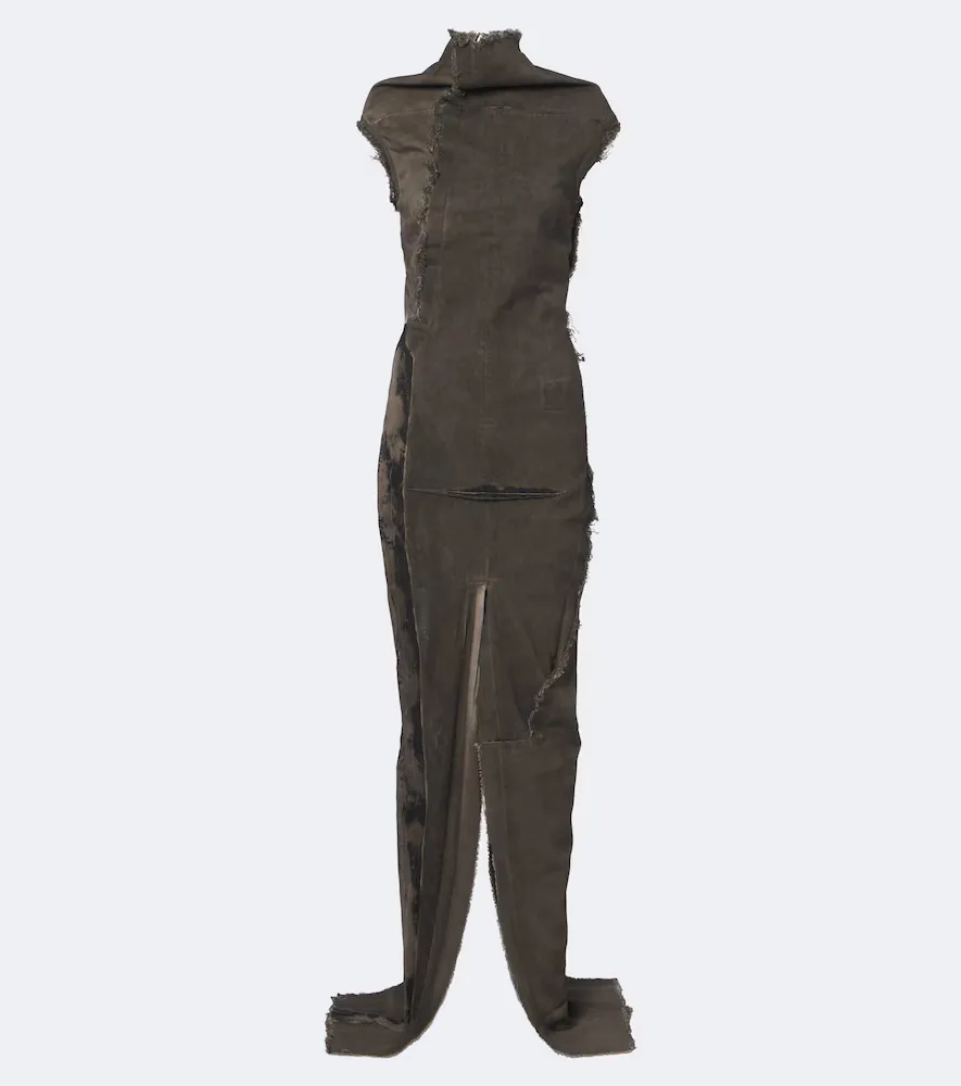 Drkshdw Sl Etna Denim Maxi Dress by Rick Owens