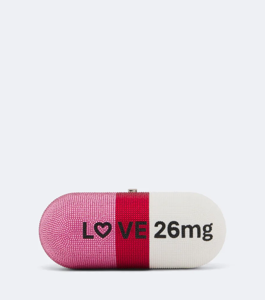 Love Pill Capsule Embellished Clutch