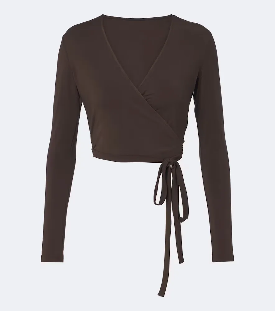 Jersey Wrap Top by Norba