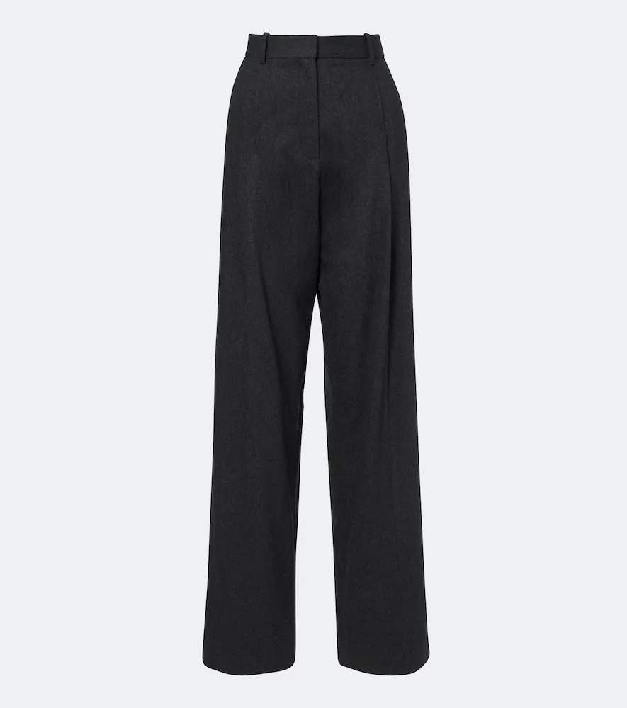 August Wool and Cashmere Wide-Leg Pants by Khaite