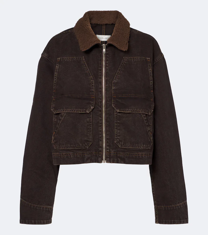 Atlas Worker Shearling-Trimmed Denim Jacket by SLVRLAKE