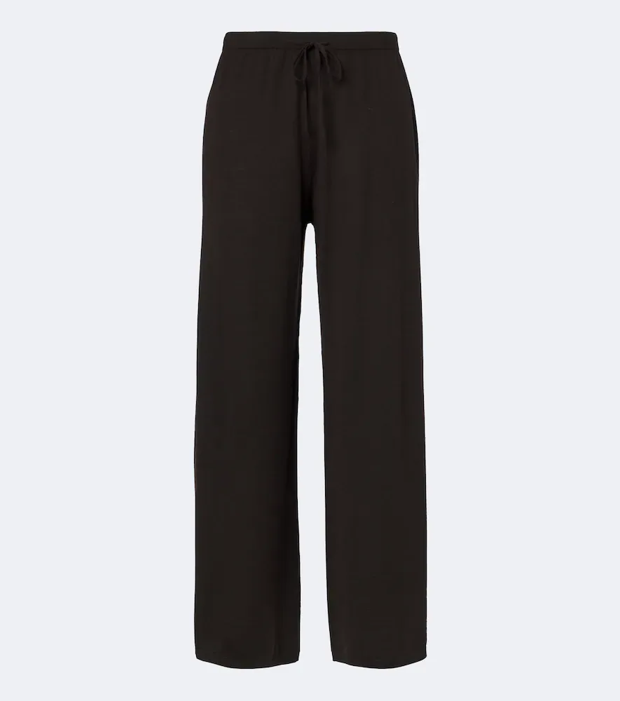 James Wool Wide-Leg Pants by Leset
