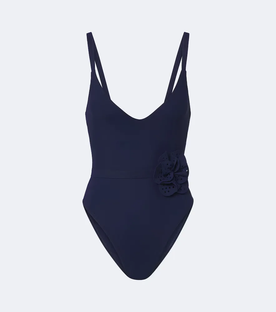 Rosetta Floral-Appliqué Swimsuit by Karla Colletto