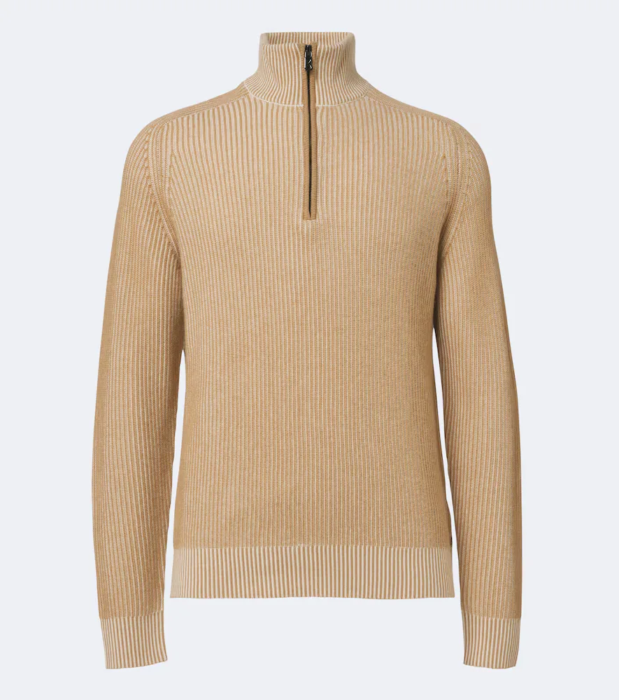 Dwayne Wool and Cashmere Half-Zip Sweater