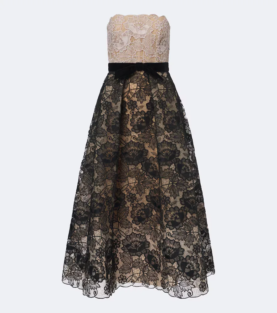 Guipure Lace Cocktail Dress by Elie Saab