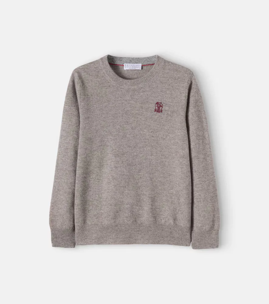 Logo Cashmere Sweater by Brunello Cucinelli