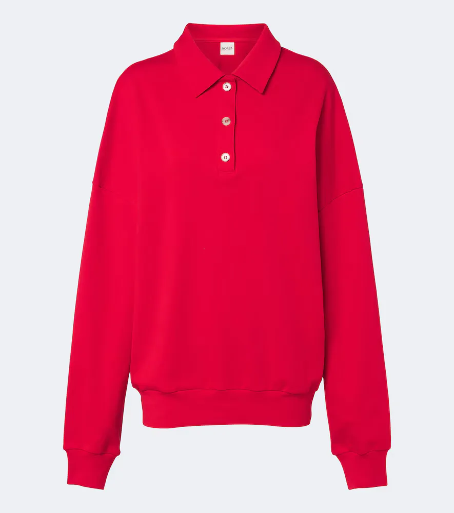 Julia Cotton Jersey Polo Sweatshirt by Norba