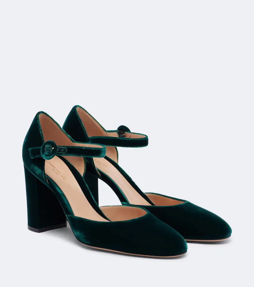 Leopard-Print Velvet Pumps by Gianvito Rossi