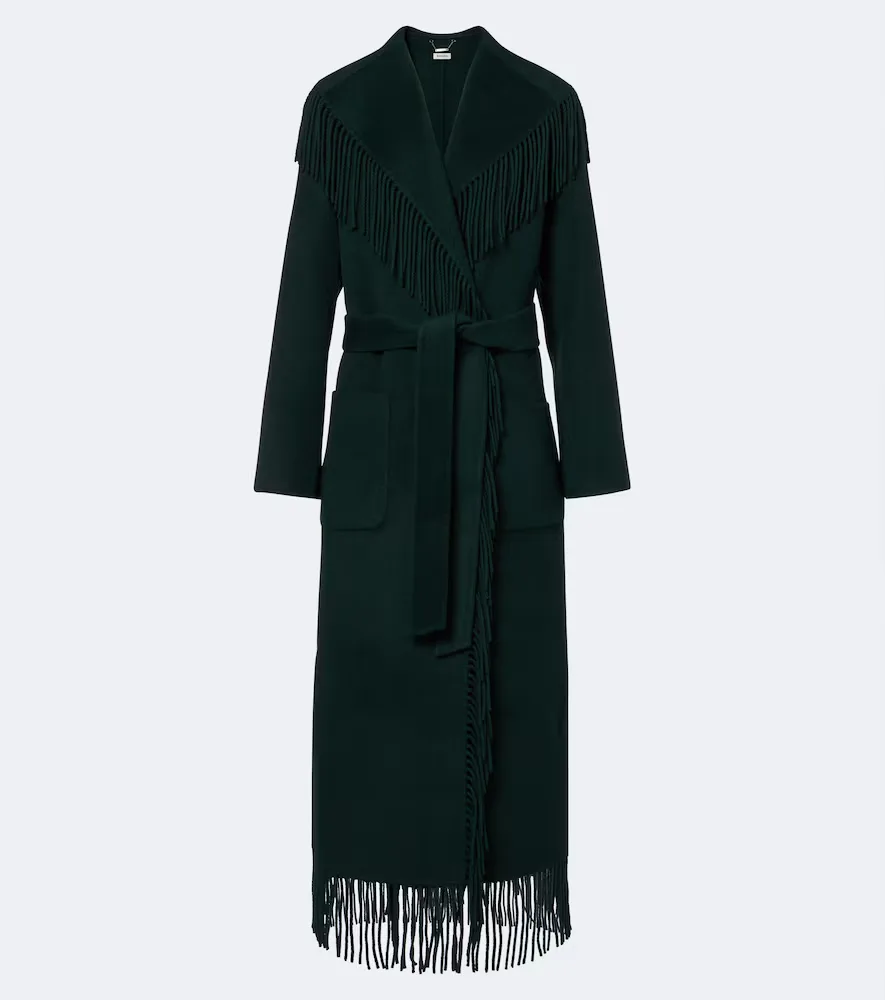 Carrie Fringed Wrap Coat by Simkhai