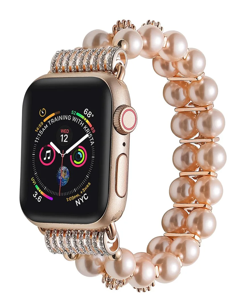 Rose Gold Skinny Faux Pearl Band for Apple Watch by Posh Tech