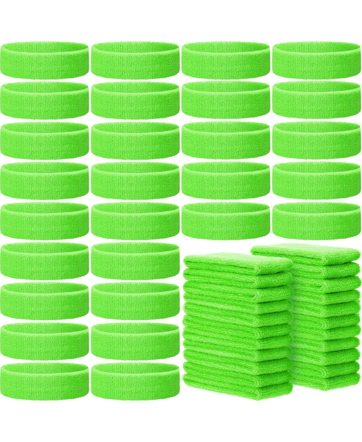 Athletic Terry Cloth Headbands, 24-Piece Set by Furlihong