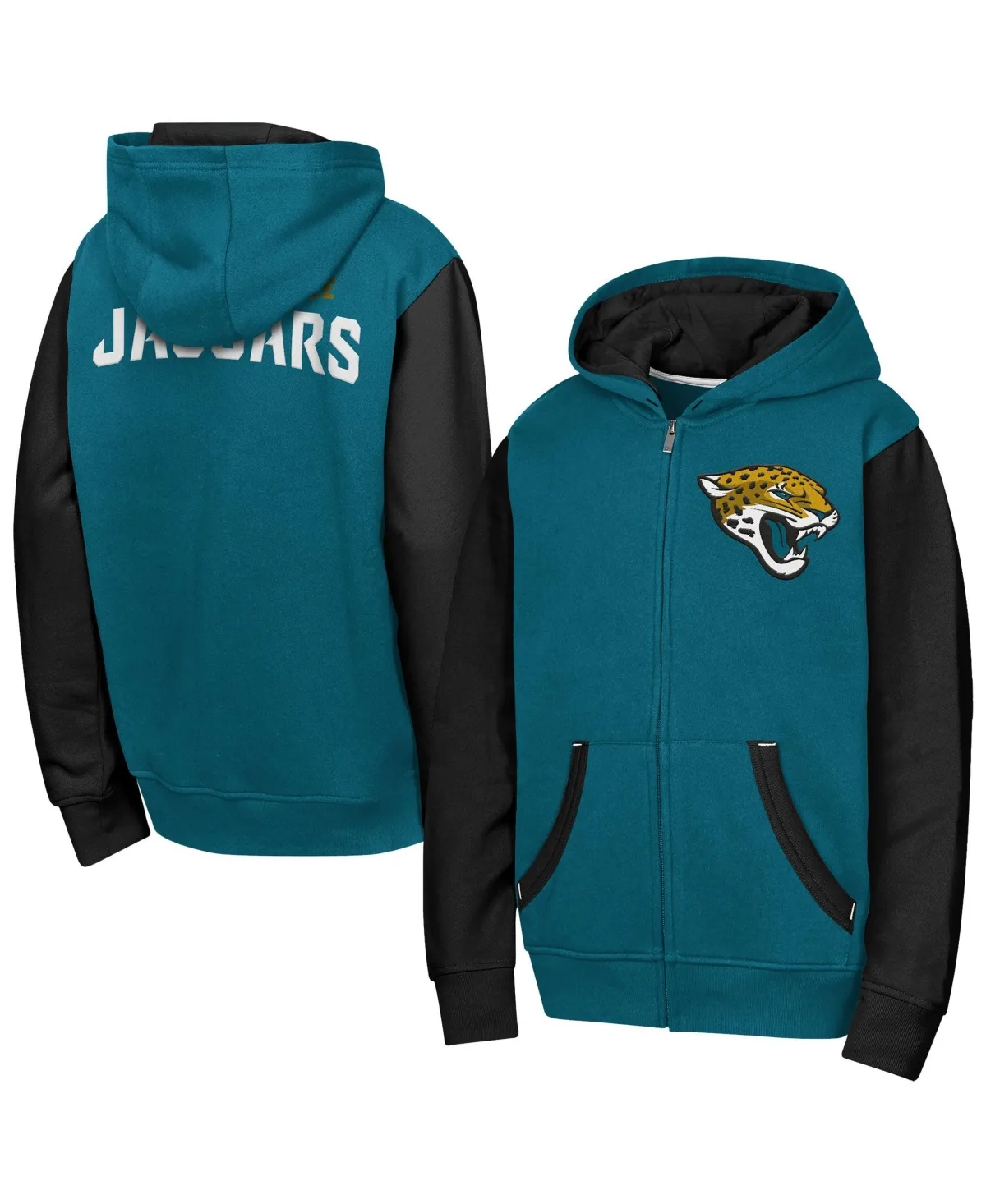 Jacksonville Jaguars Stadium Colorblock Full-Zip Hoodie by Outerstuff