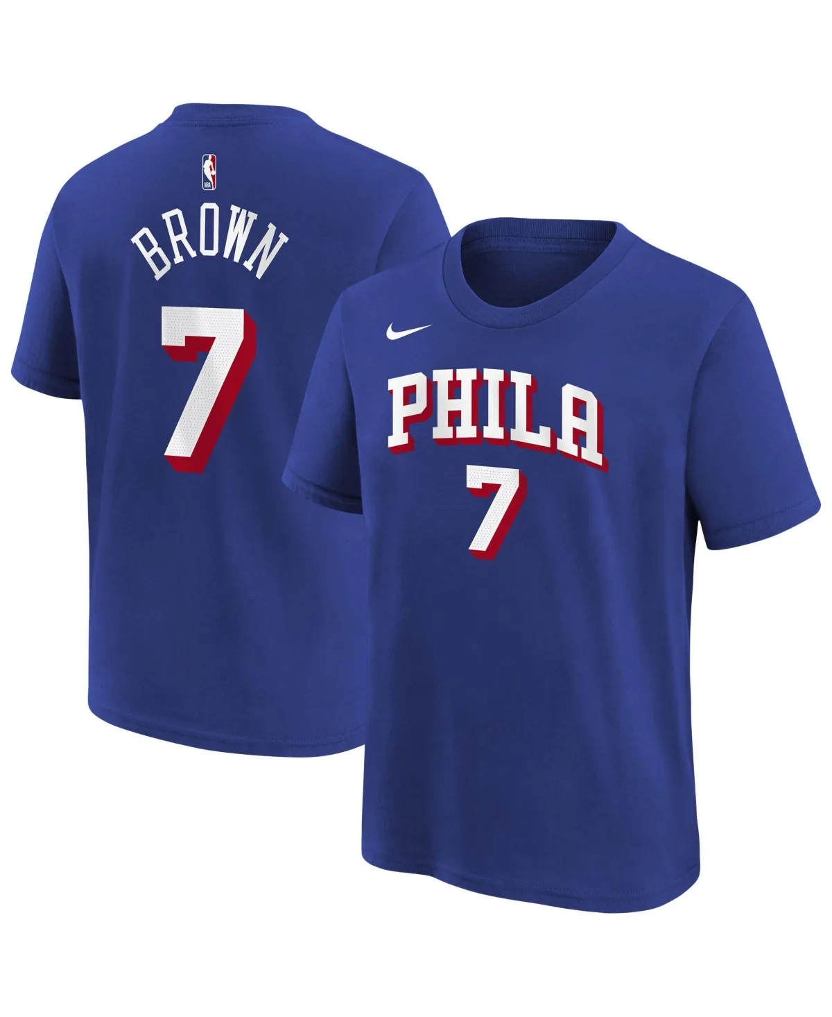 Jaylen Brown Philadelphia 76ers Icon Name Number T-Shirt by Nike
