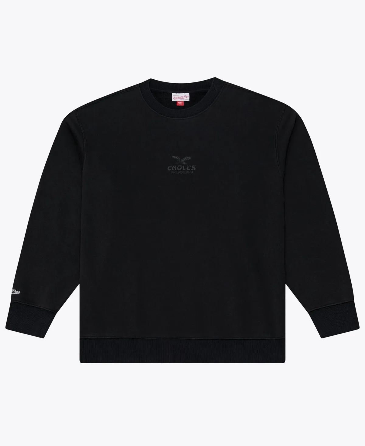 Philadelphia Eagles Core Essentials Micro Logo Fleece Sweatshirt by Mitchell & Ness