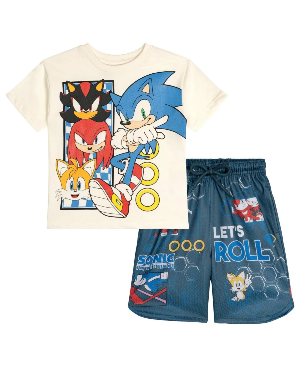 Sonic the Hedgehog Athletic Pullover T-Shirt & Shorts Outfit Set by Sonic the Hedgehog