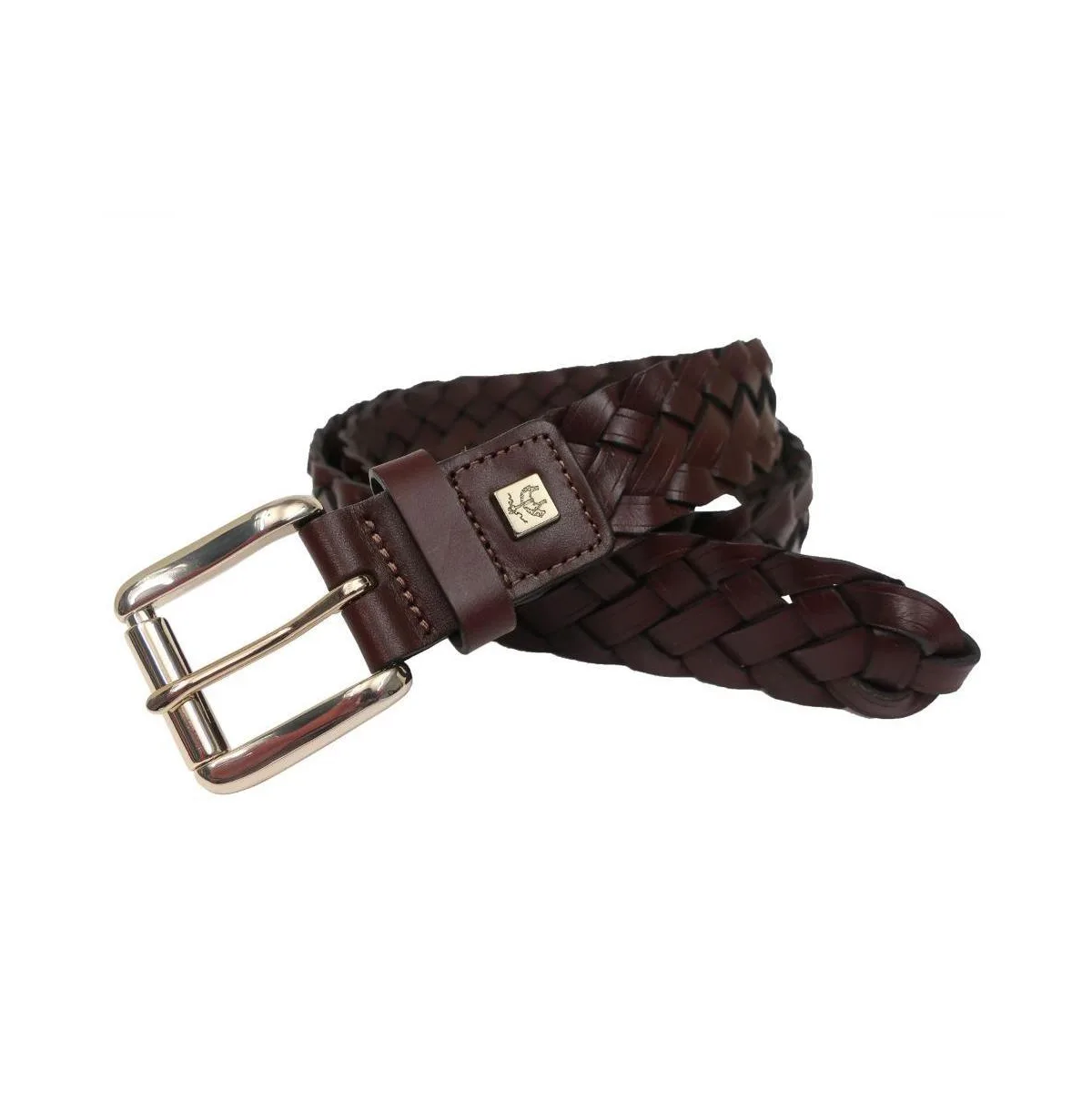B by Brooks Brothers Made in Italy Braided Full Grain Leather Belt by Brooks Brothers