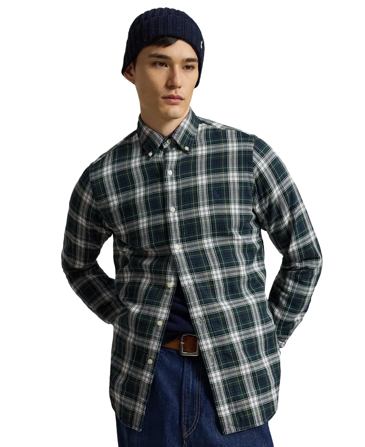 Double-Face Oxford Plaid Classic-Fit Shirt by Polo Ralph Lauren