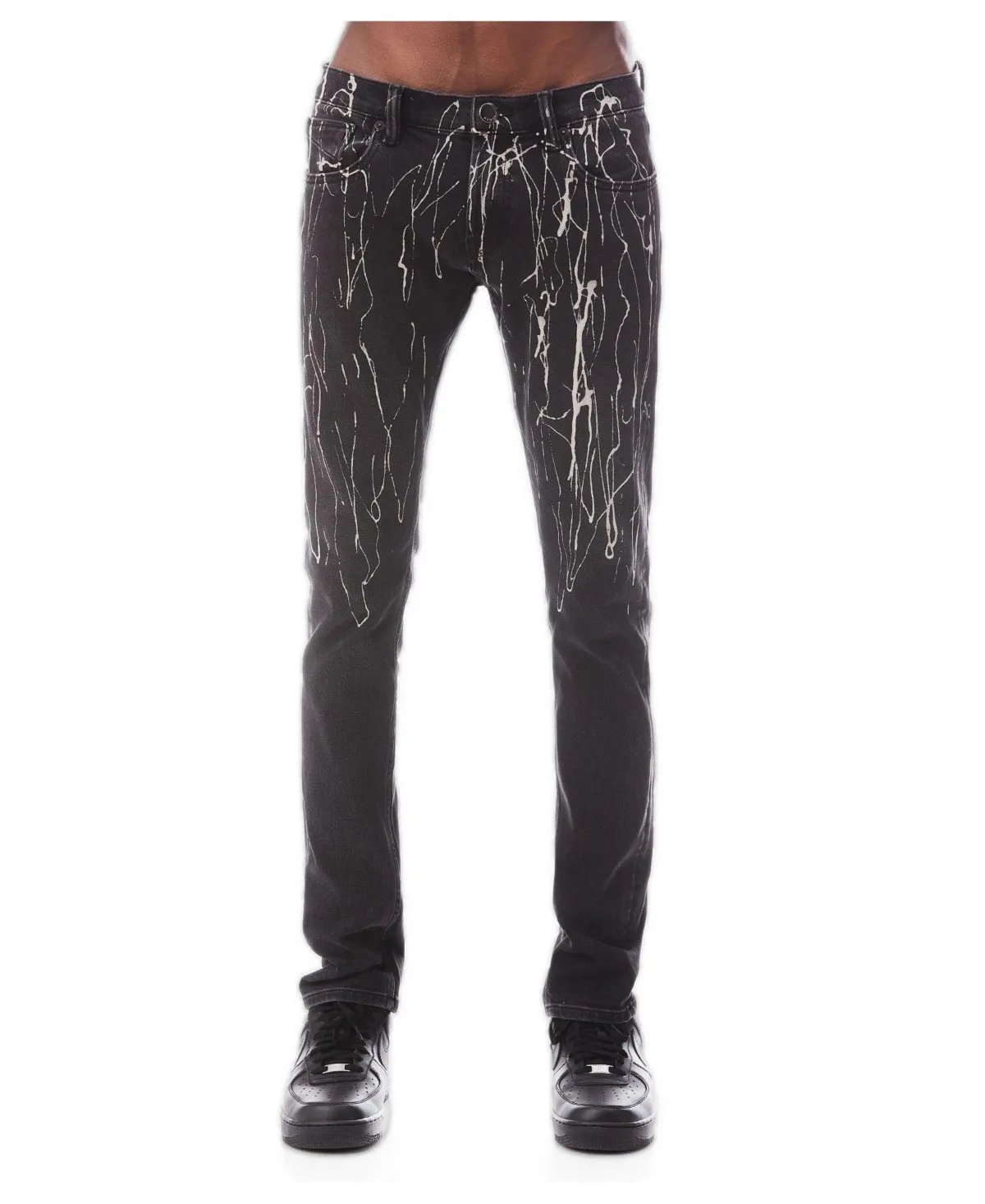 Hvman Chosen to Prevail x Cult Strat Super-Skinny Low-Rise Discharged-Print Jeans by X