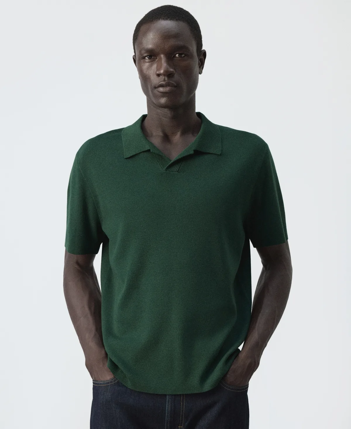 Fine Knit Regular-Fit Cotton-Blend Polo Shirt by Mango