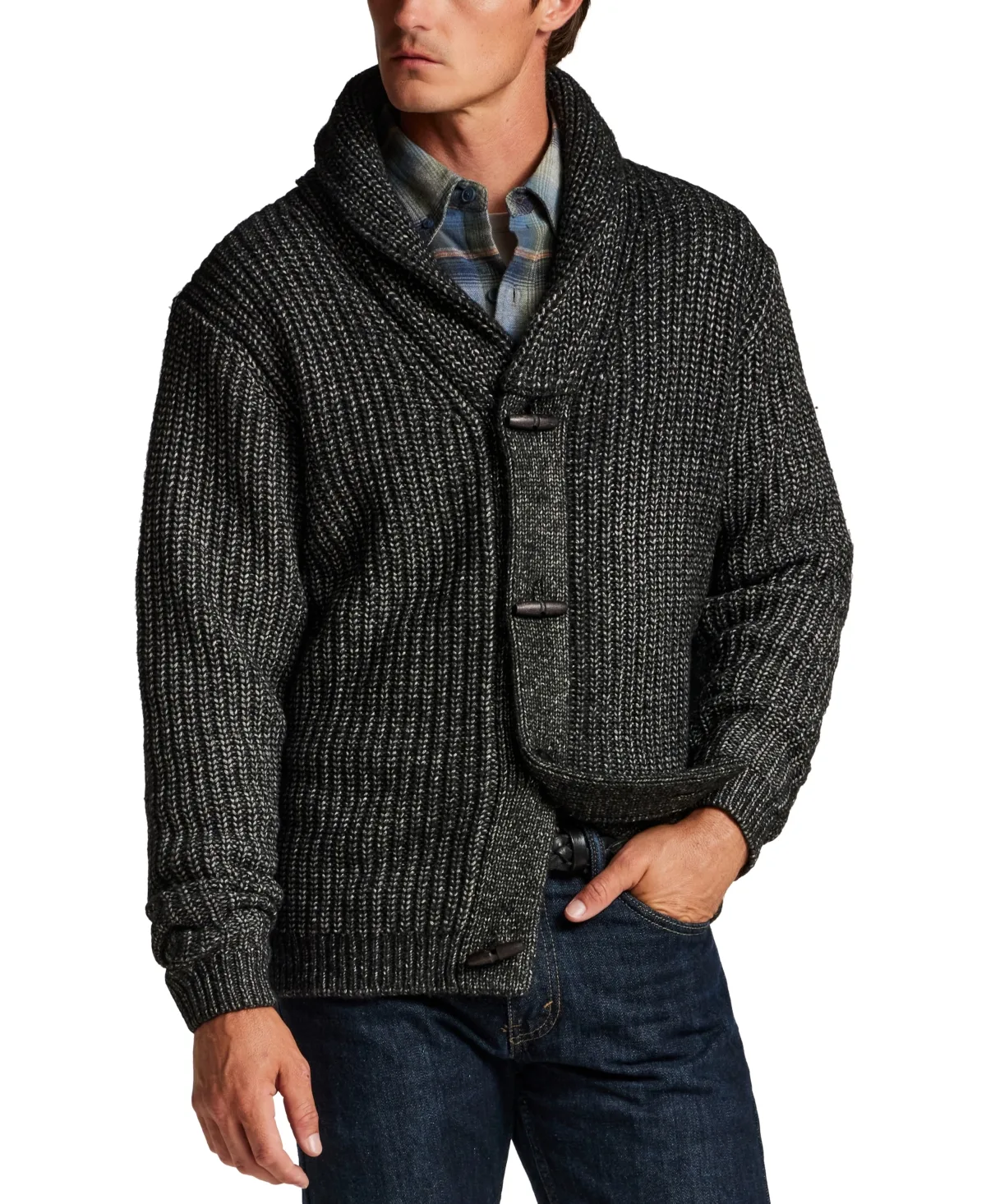 Mixy Shawl Collar Cardigan Sweater by Weatherproof Vintage