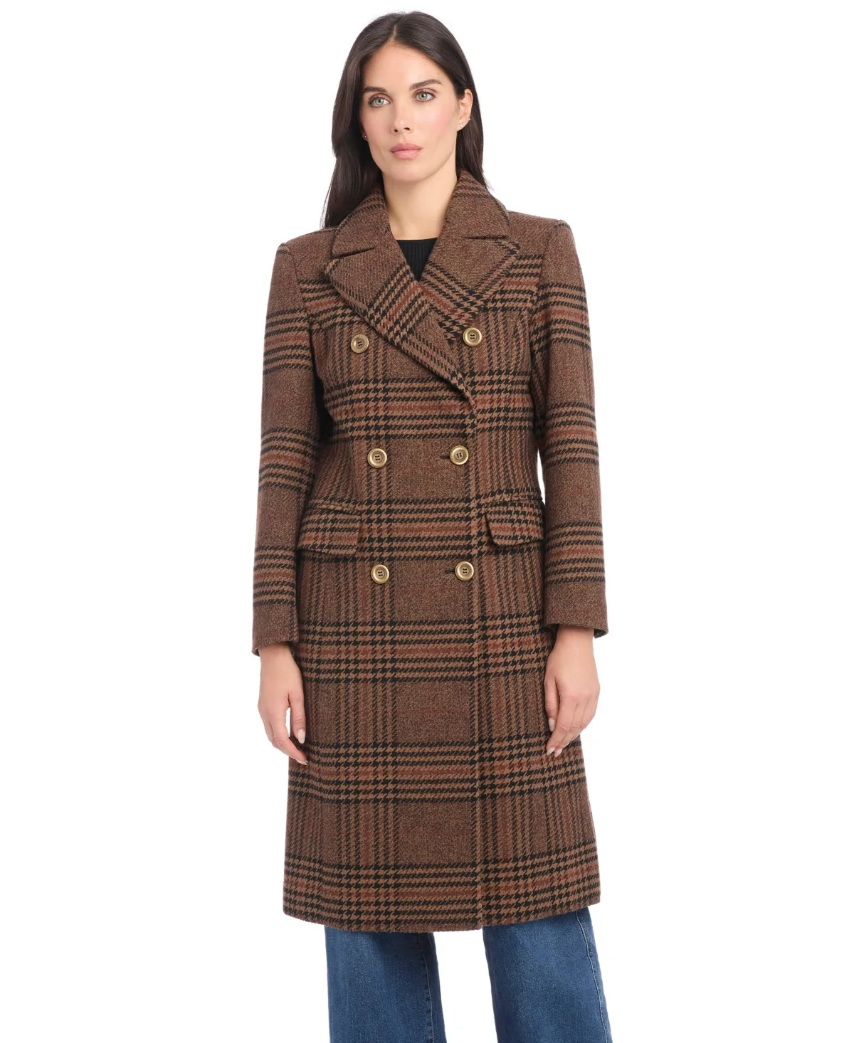 Long Double-Breasted Coat by Vince Camuto