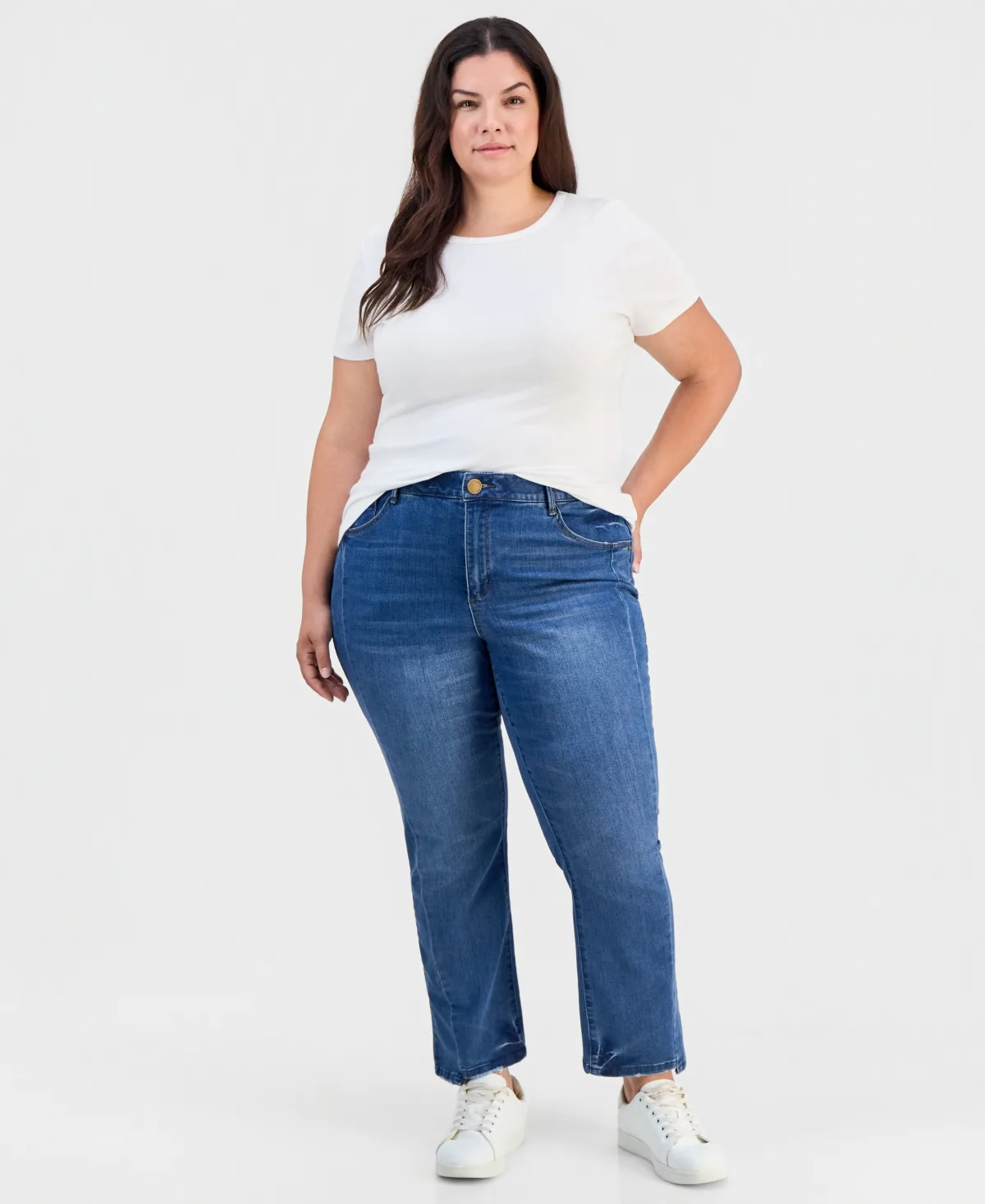Skyrise High-Waisted Split-Hem Bootcut AbSolution Jeans, 28 Inseam by Democracy