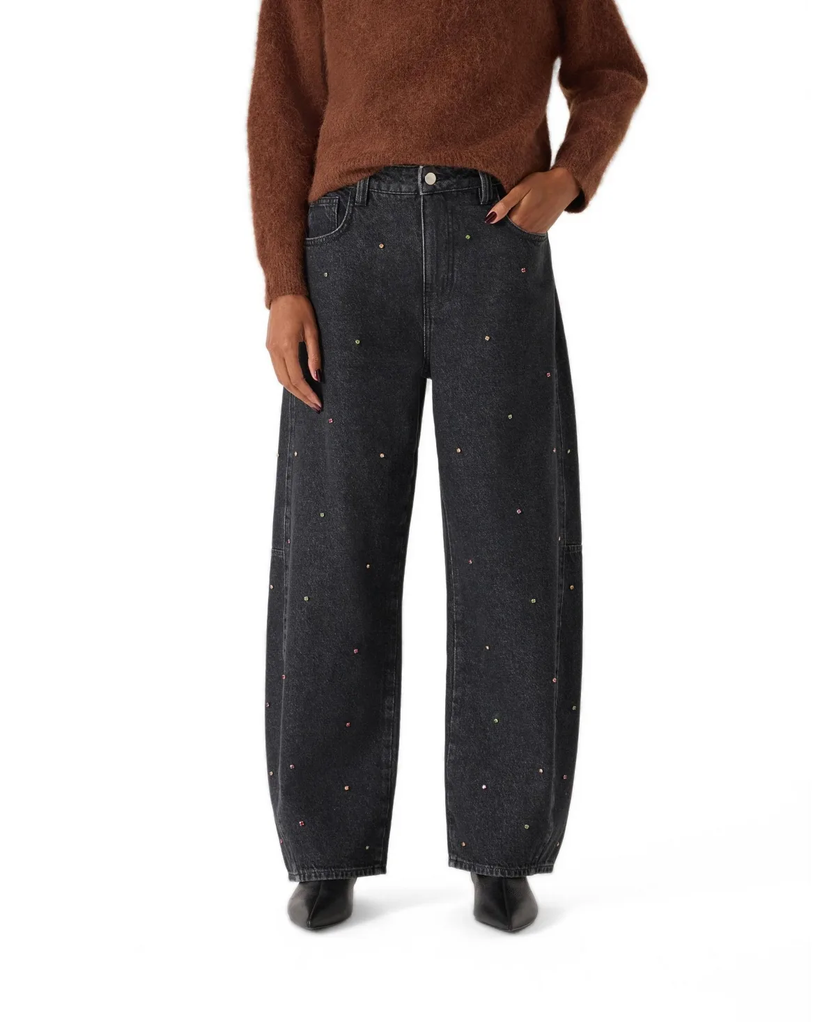 Bree High-Waisted Barrel-Leg Relaxed-Fit Jeans by Hush