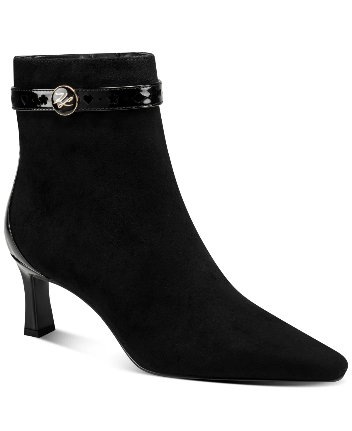 Shadow Heeled Ankle Booties by Karl Lagerfeld