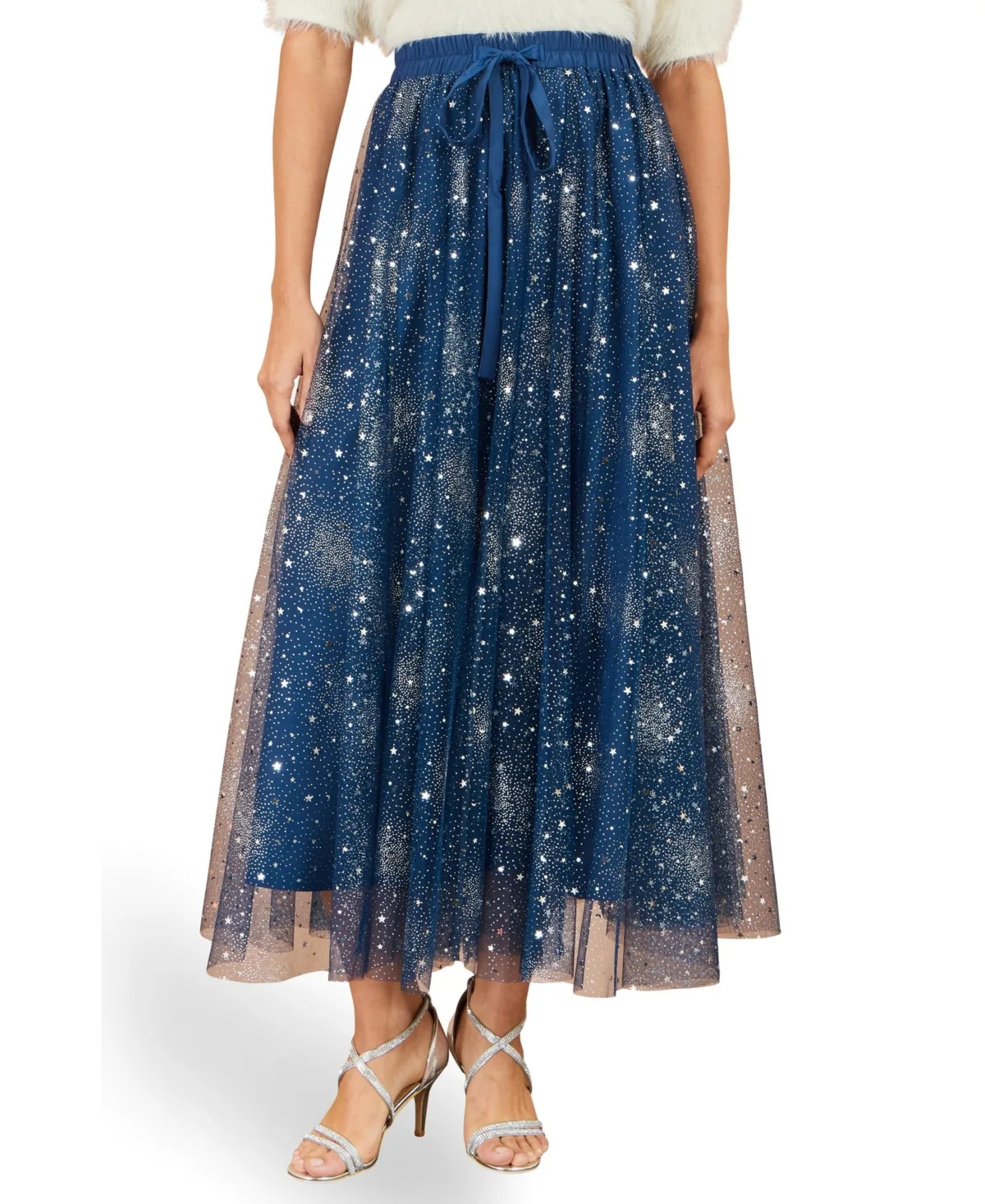 Star Sparkle Tulle Maxi Skirt by Yumi