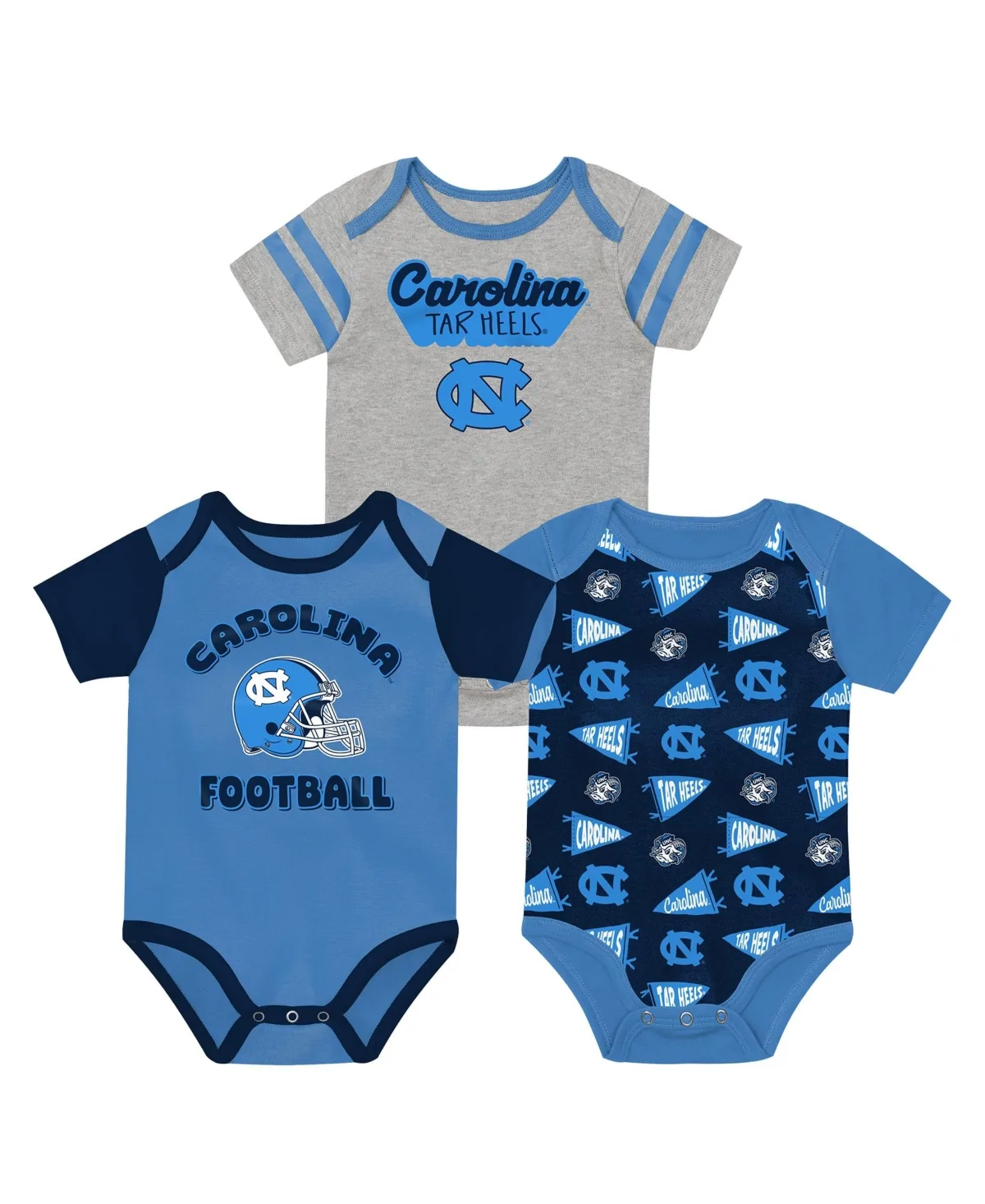 North Carolina Tar Heels Star Player Three-Piece Bodysuit Set by Outerstuff