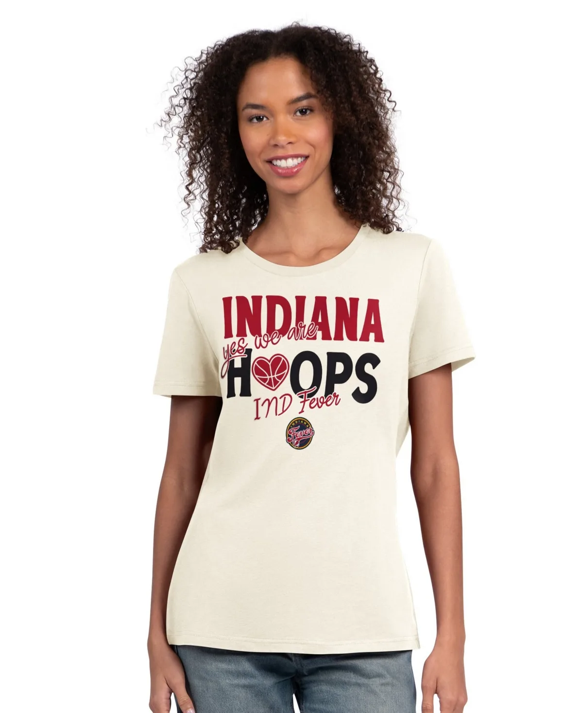 Indiana Fever Endzone Screen-Print Seamless T-Shirt by Starter