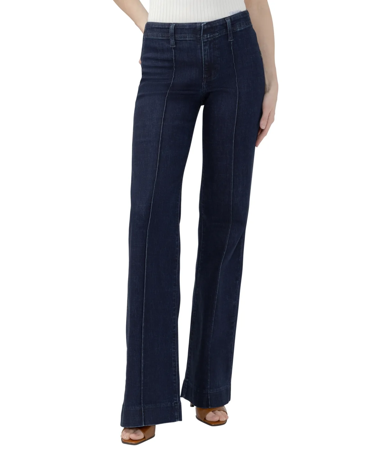 Suki Wide-Leg Mid-Rise Cotton-Blend Jeans by Silver Jeans